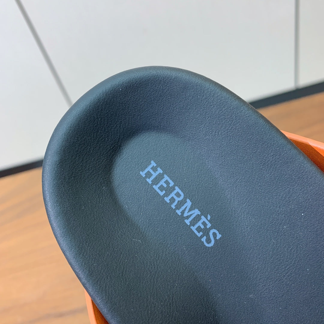 HM Kazimir Sandal Black Orange Suede Calfskin 294030