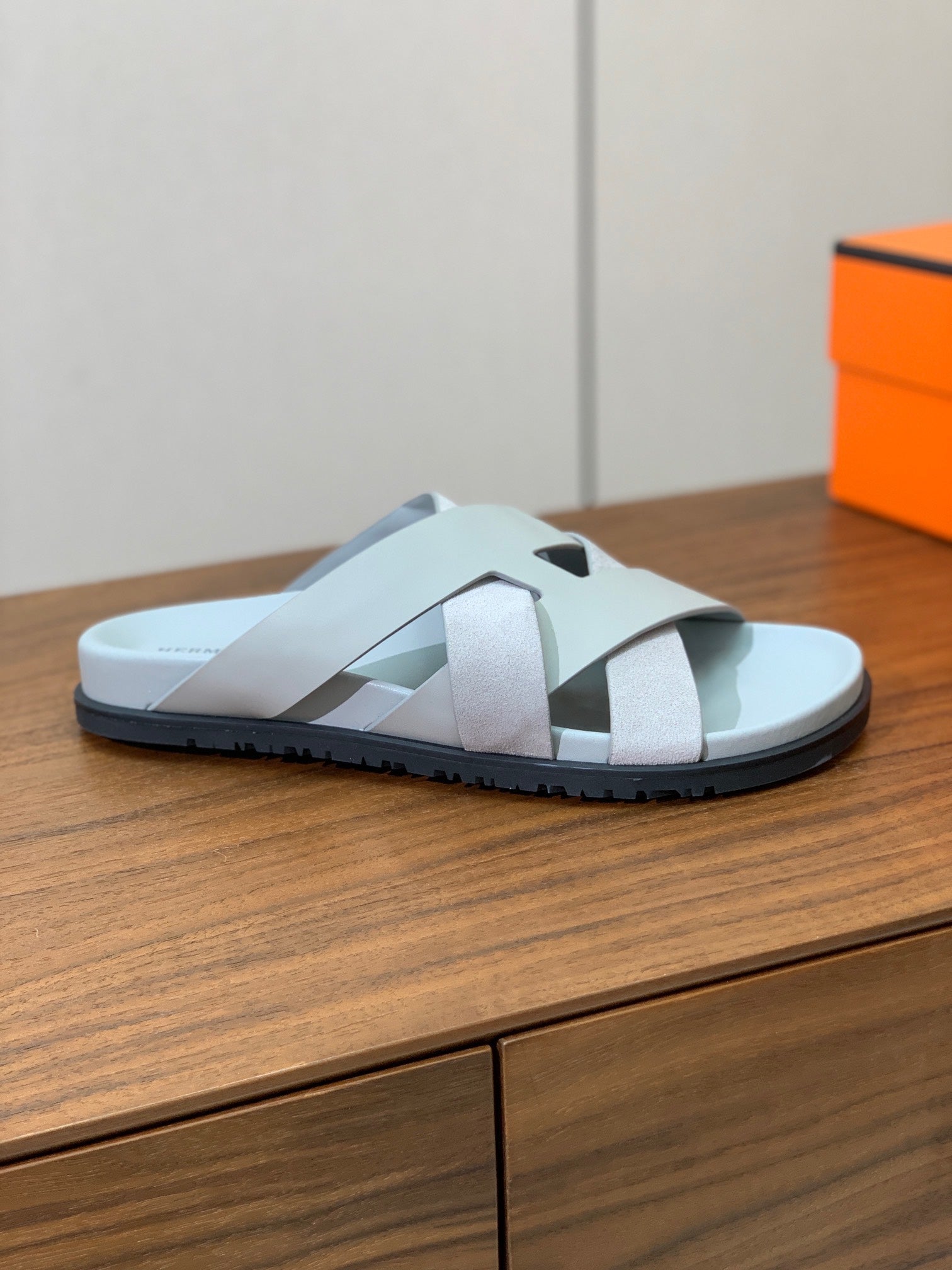 HM Kazimir Sandal baby Blue Suede Calfskin 294038