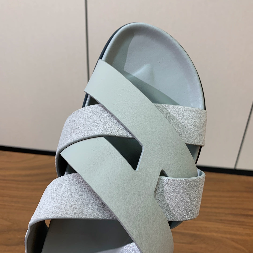 HM Kazimir Sandal baby Blue Suede Calfskin 294038