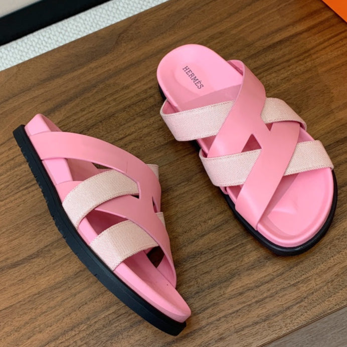 HM Kazimir Sandal Pink Farbic Calfskin 293983