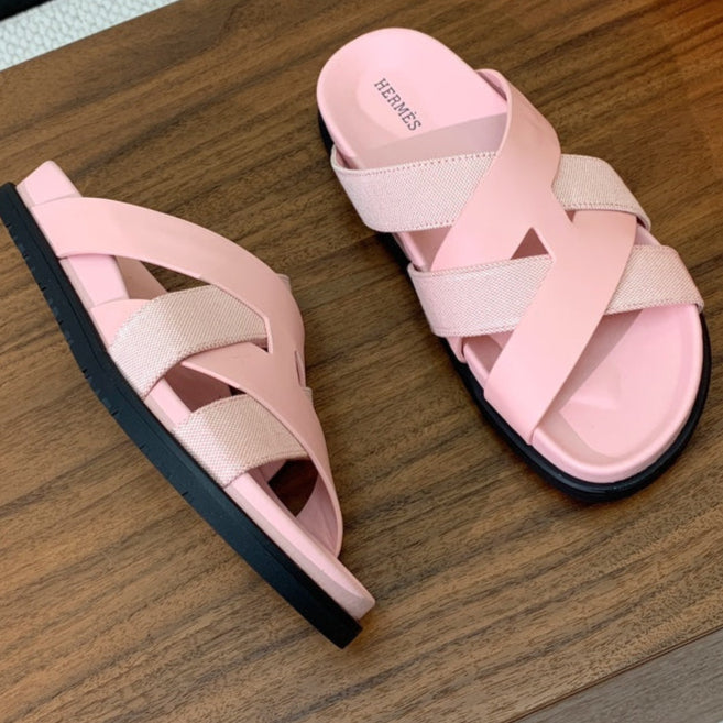 HM Kazimir Sandal Light Pink Farbic Calfskin 293985