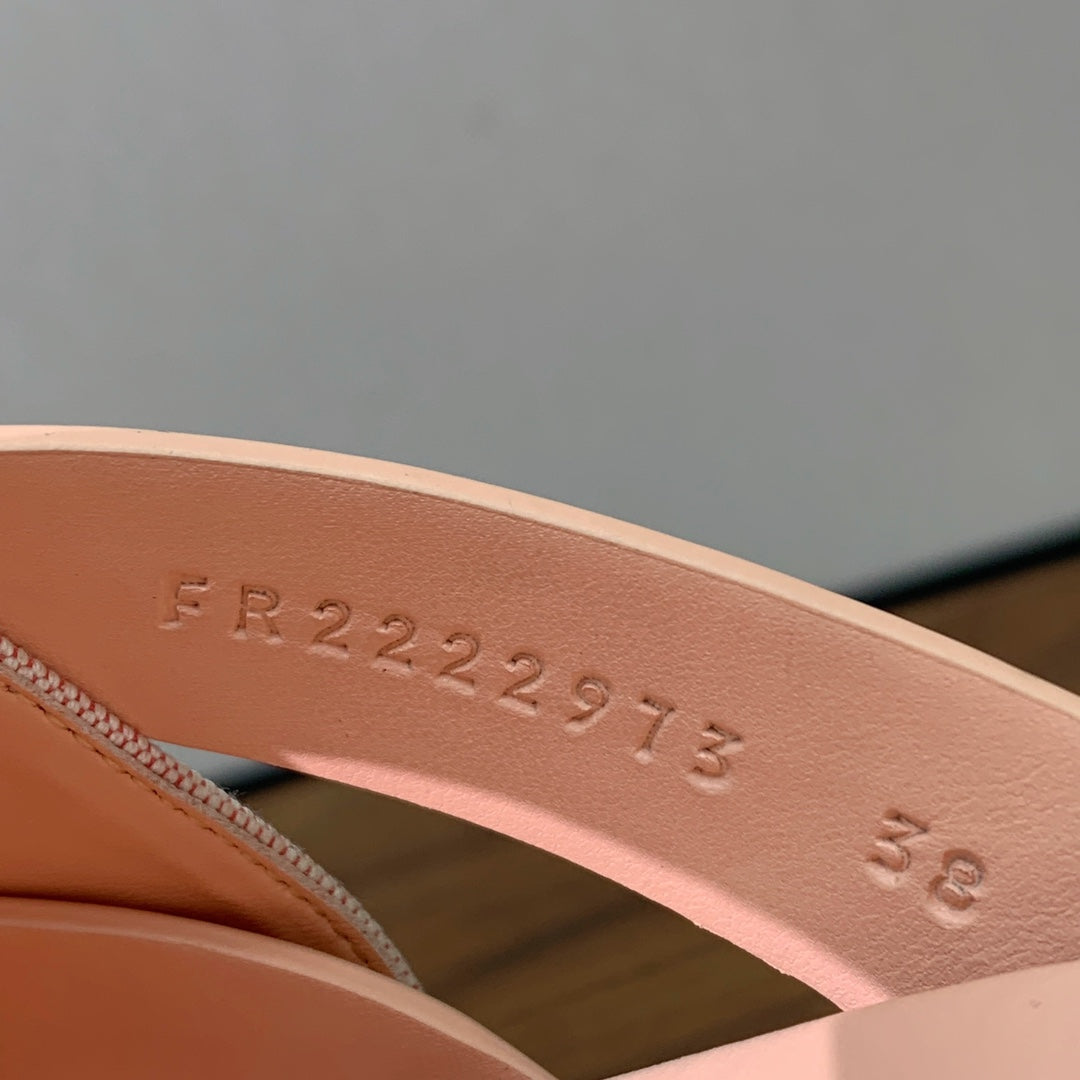 HM Kazimir Sandal Pale Pink Farbic Calfskin 293987