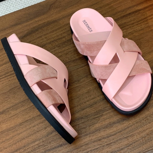 HM Kazimir Sandal Pink  Suede Calfskin 293989