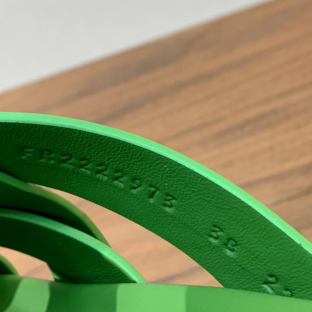 HM Kazimir Sandal Green Suede Calfskin 293990