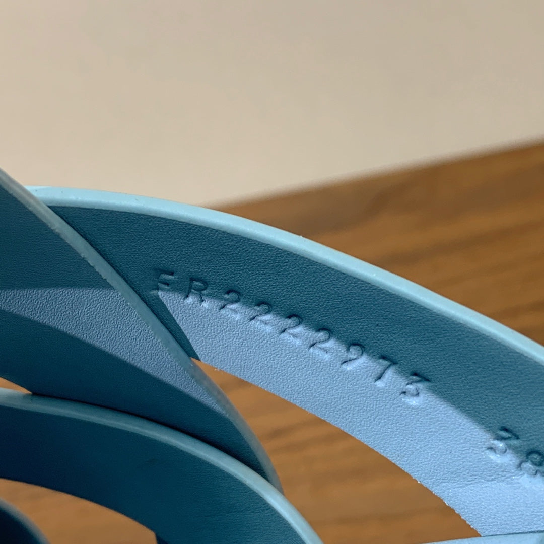 HM Kazimir Sandal Light  Blue Suede Calfskin 293992