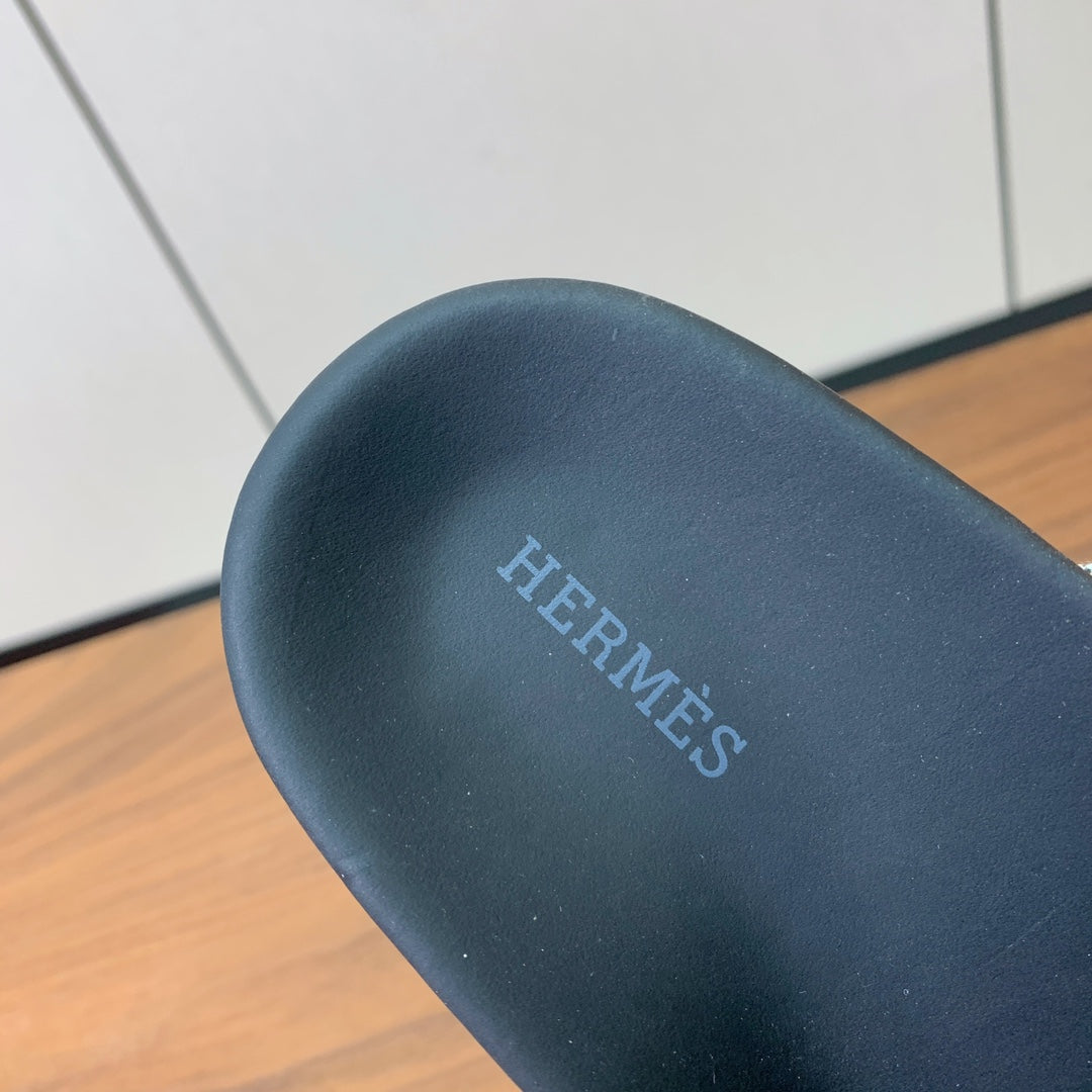 HM Jackson Sandal Grey Black Calfskin 294042