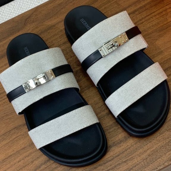 HM Jackson Sandal Grey Calfskin 294044