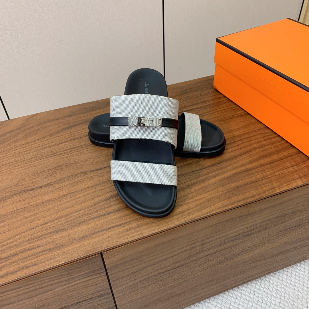 HM Jackson Sandal Grey Calfskin 294044