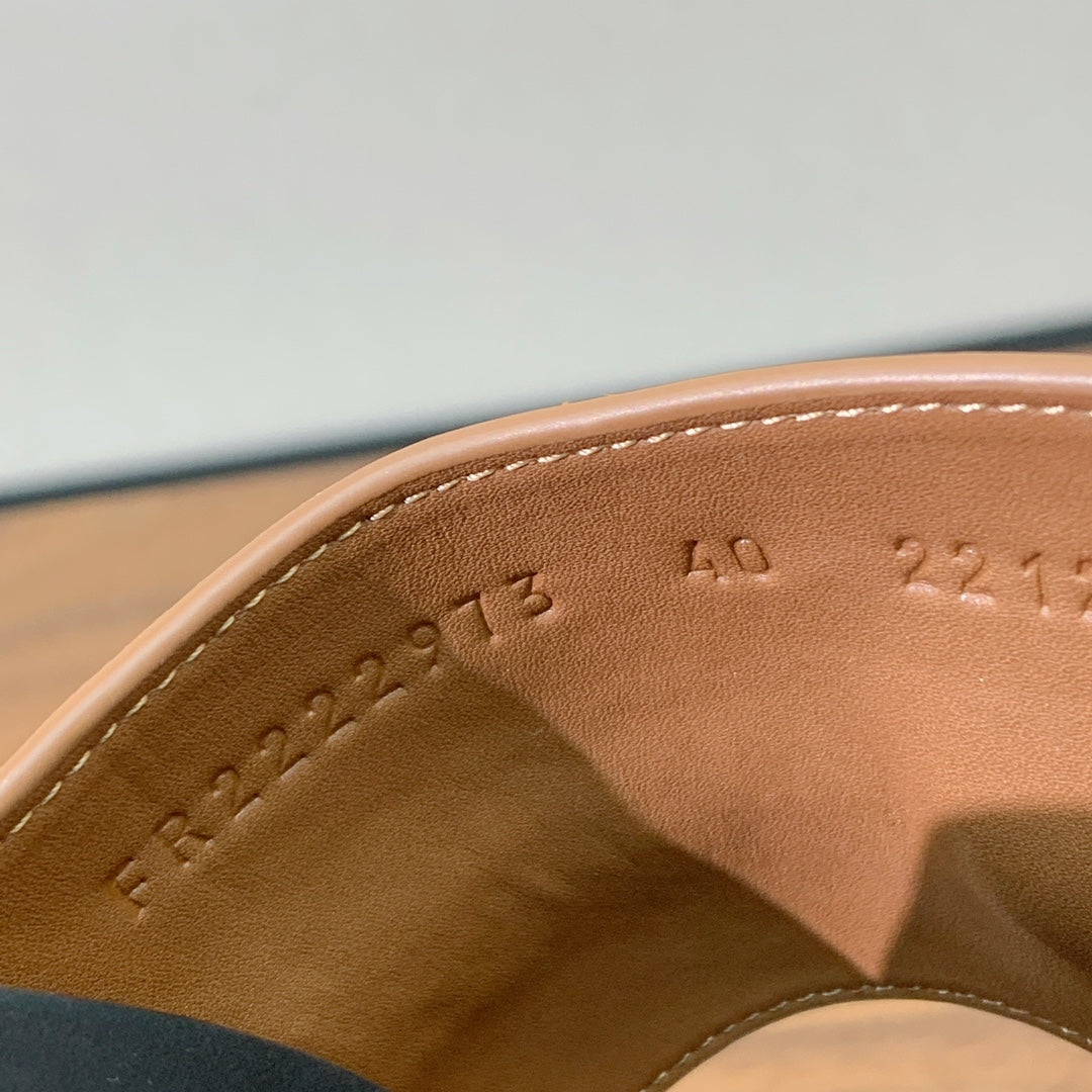 HM Jackson Sandal Brown Chocolate Suede Calfskin 294047