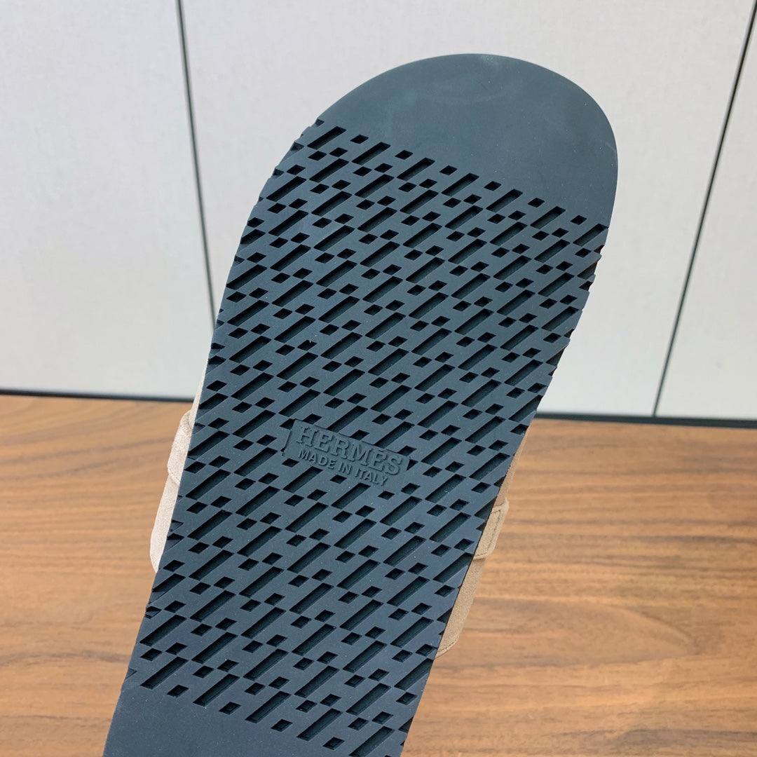 HM Jackson Sandal Pure Beige Suede Calfskin 294049