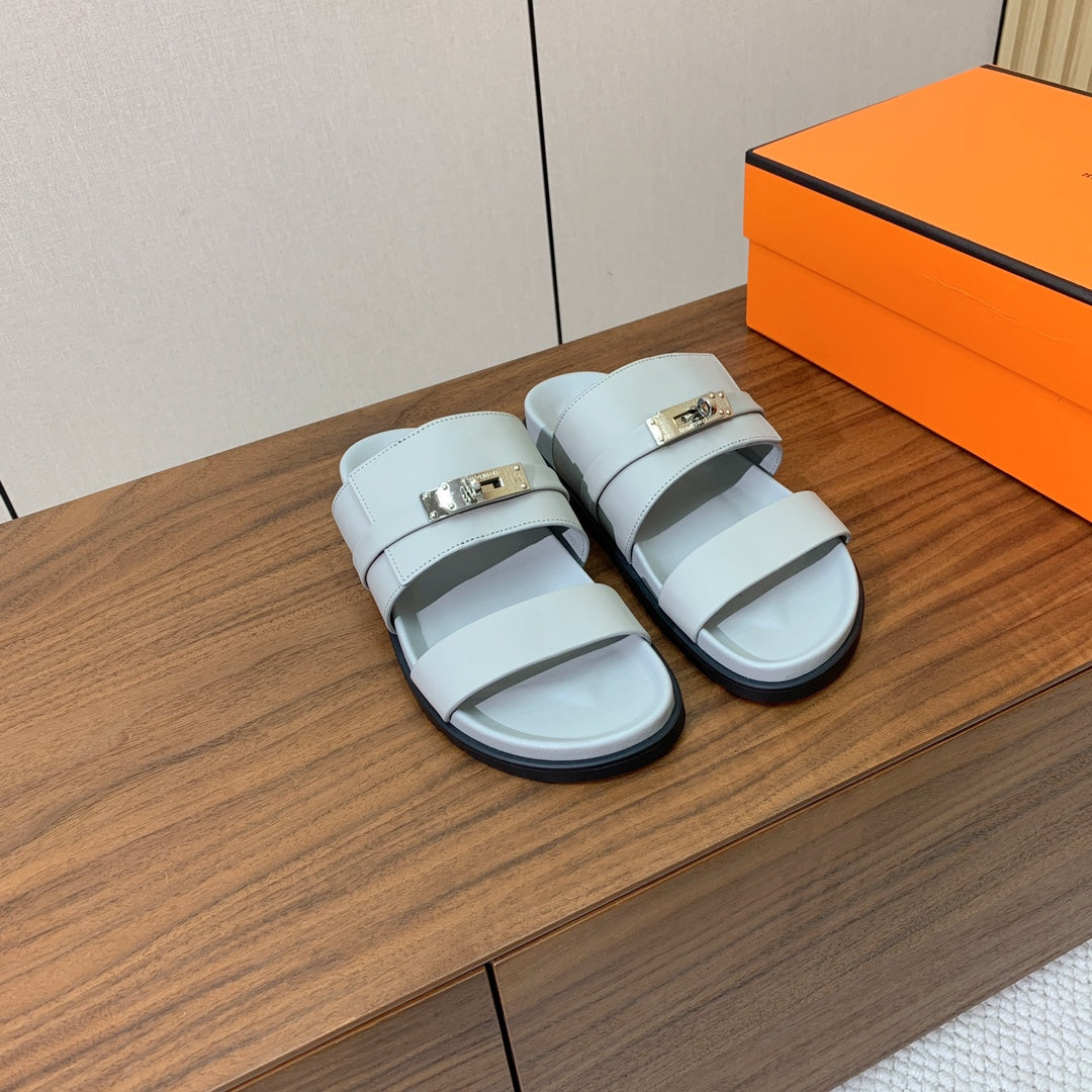 HM Jackson Sandal White Calfskin 294055