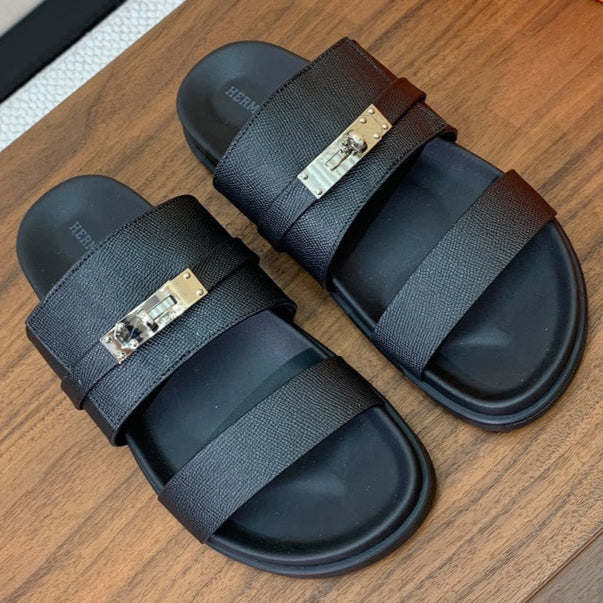 HM Jackson Sandal Black Cowhide 294063