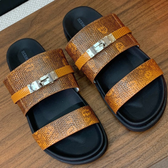 HM Jackson Sandal Brown  Cowhide 294065