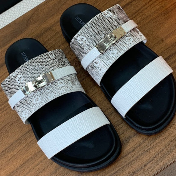 HM Jackson Sandal White Cowhide 294066