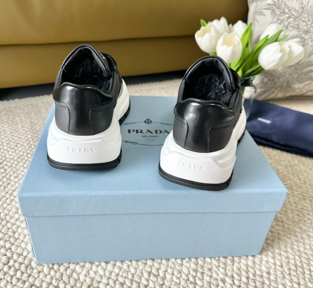 PRA BLACK THICK SOLE SNEAKER BLACK CALFSKIN