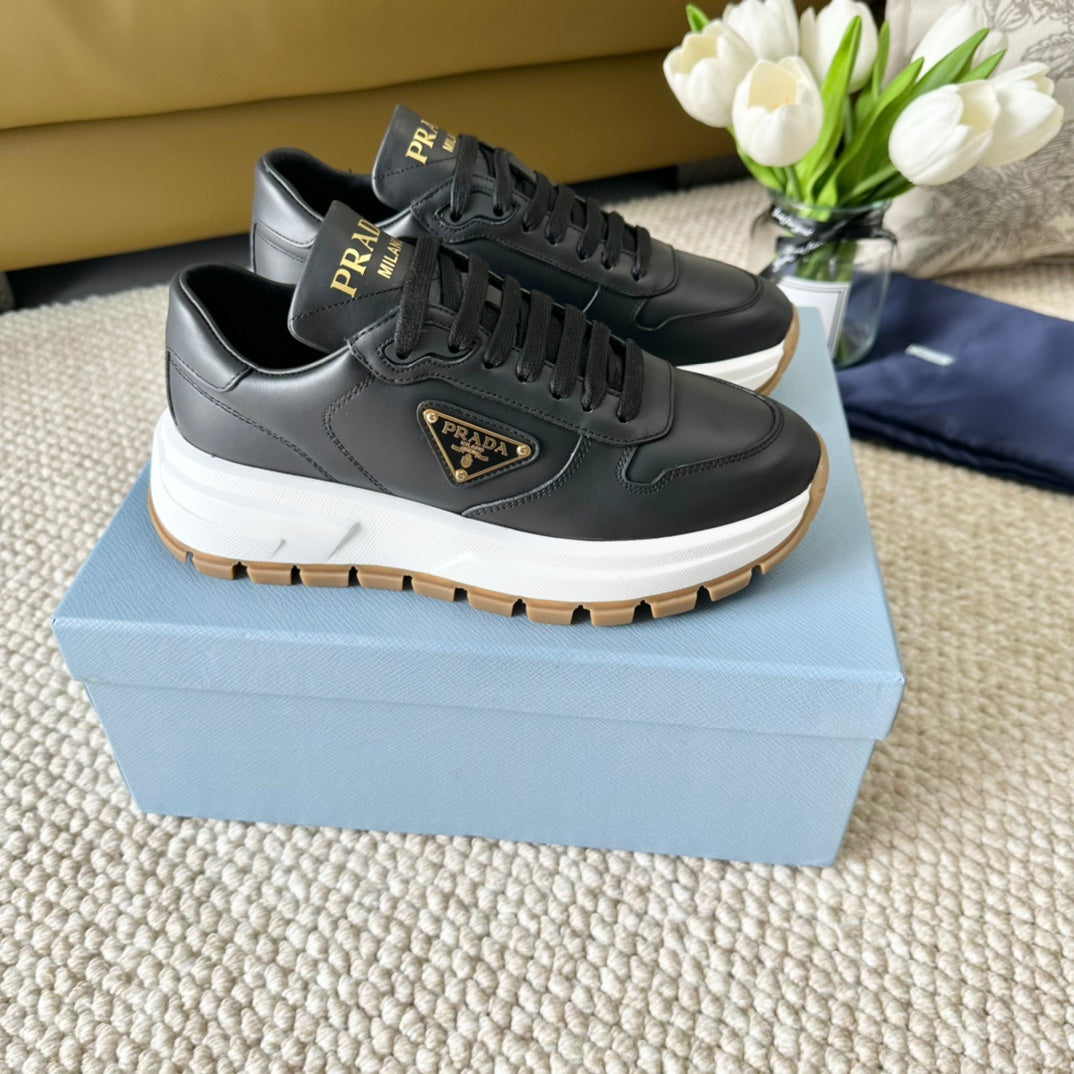 PRA THICK SOLE SNEAKER BLACK CALFSKIN