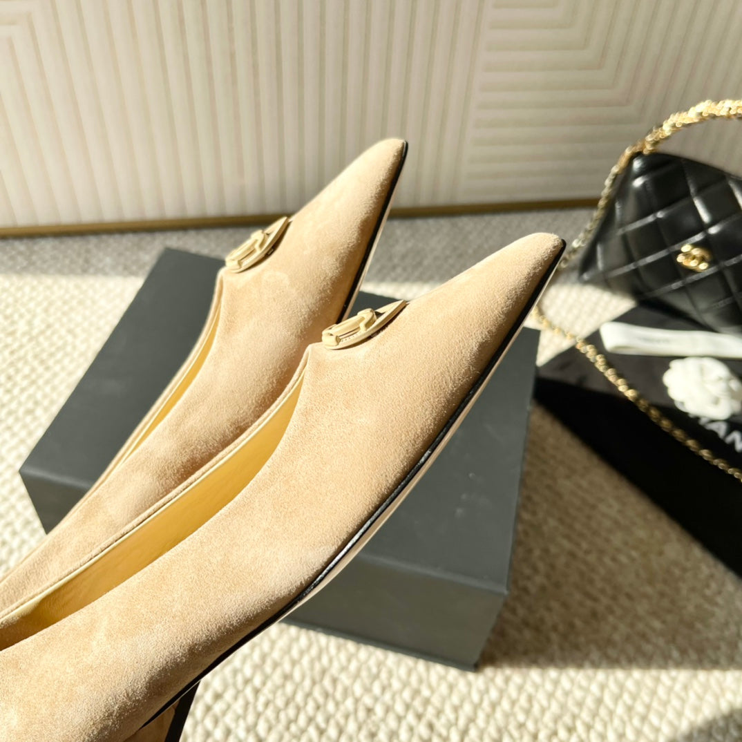 CC Ballet In Beige Suede 151519