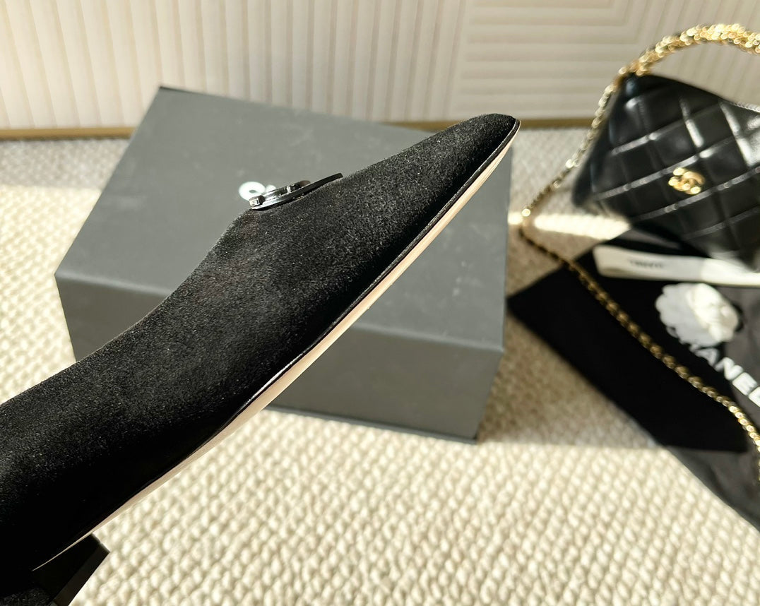 CC Ballet In Blak Suede 151521