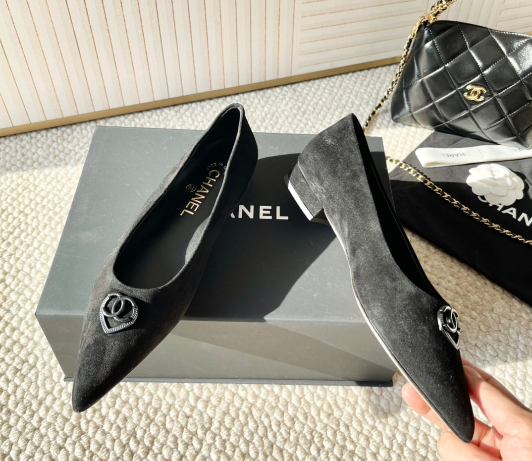 CC Ballet In Blak Suede 151521