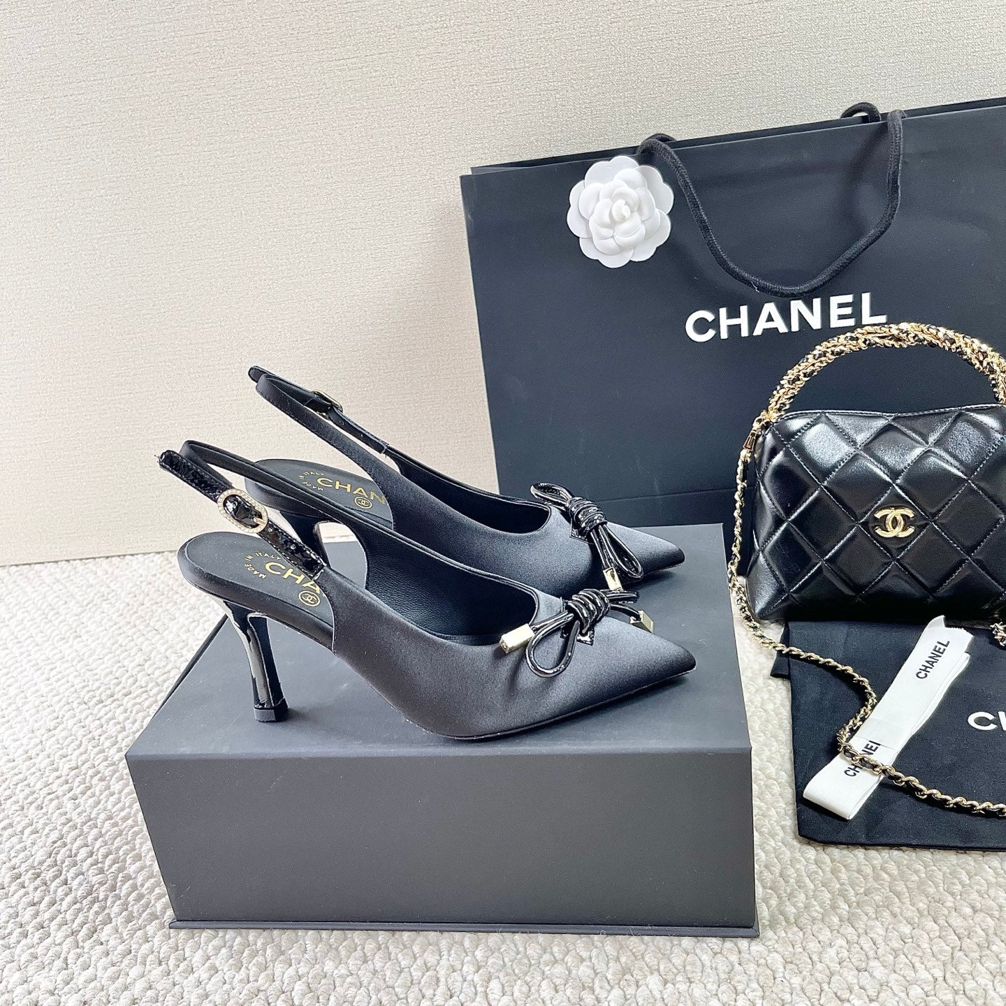 CC 25 Slingback Black Silk 330920