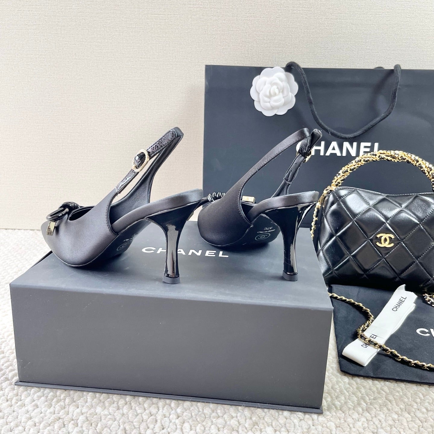 CC 25 Slingback Black Silk 330920