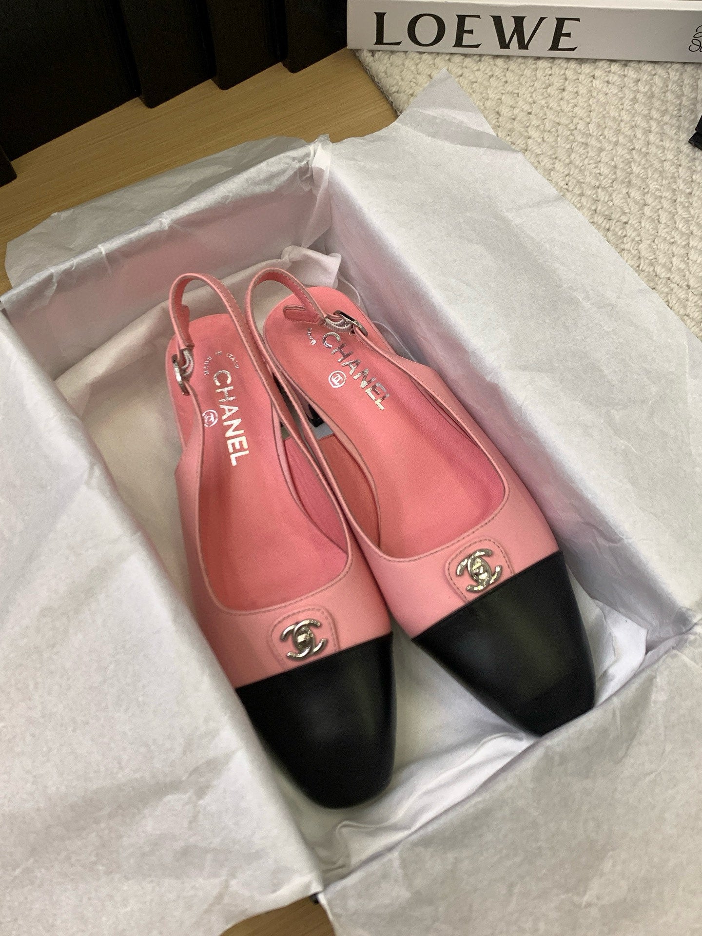 CC 25K Slingback Flat Calfskin