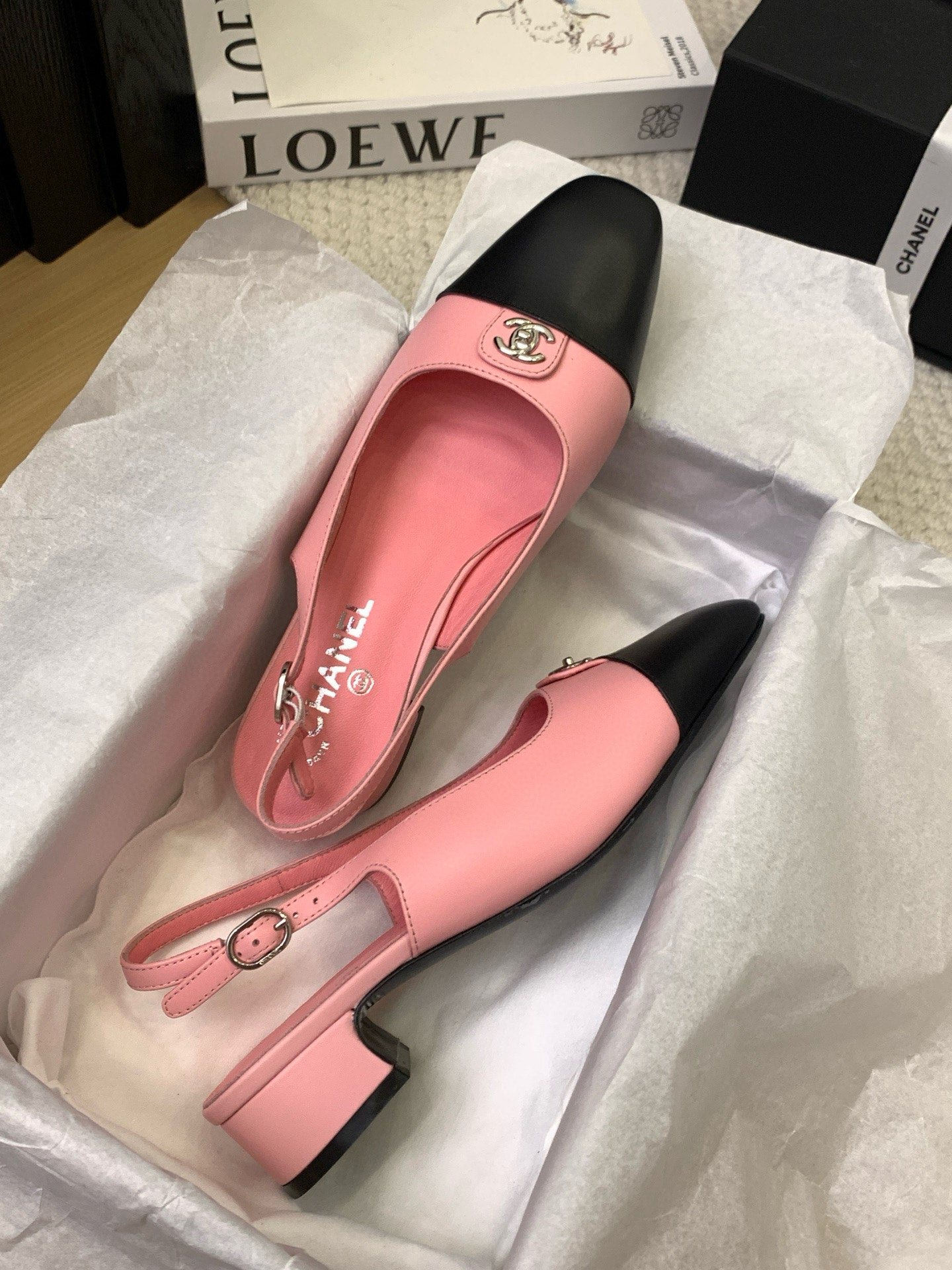 CC 25K Slingback Flat Calfskin