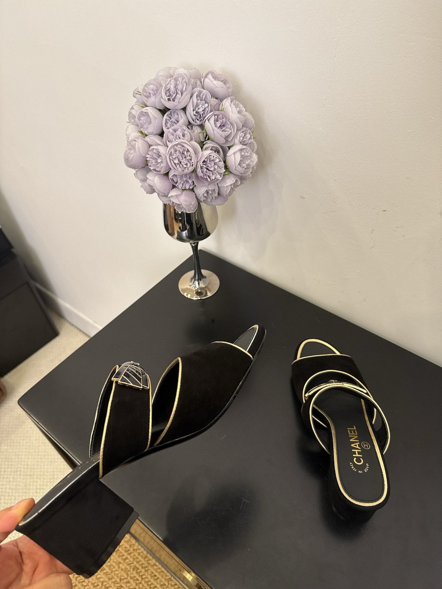 CC 25 Mule Black Calfskin 365809