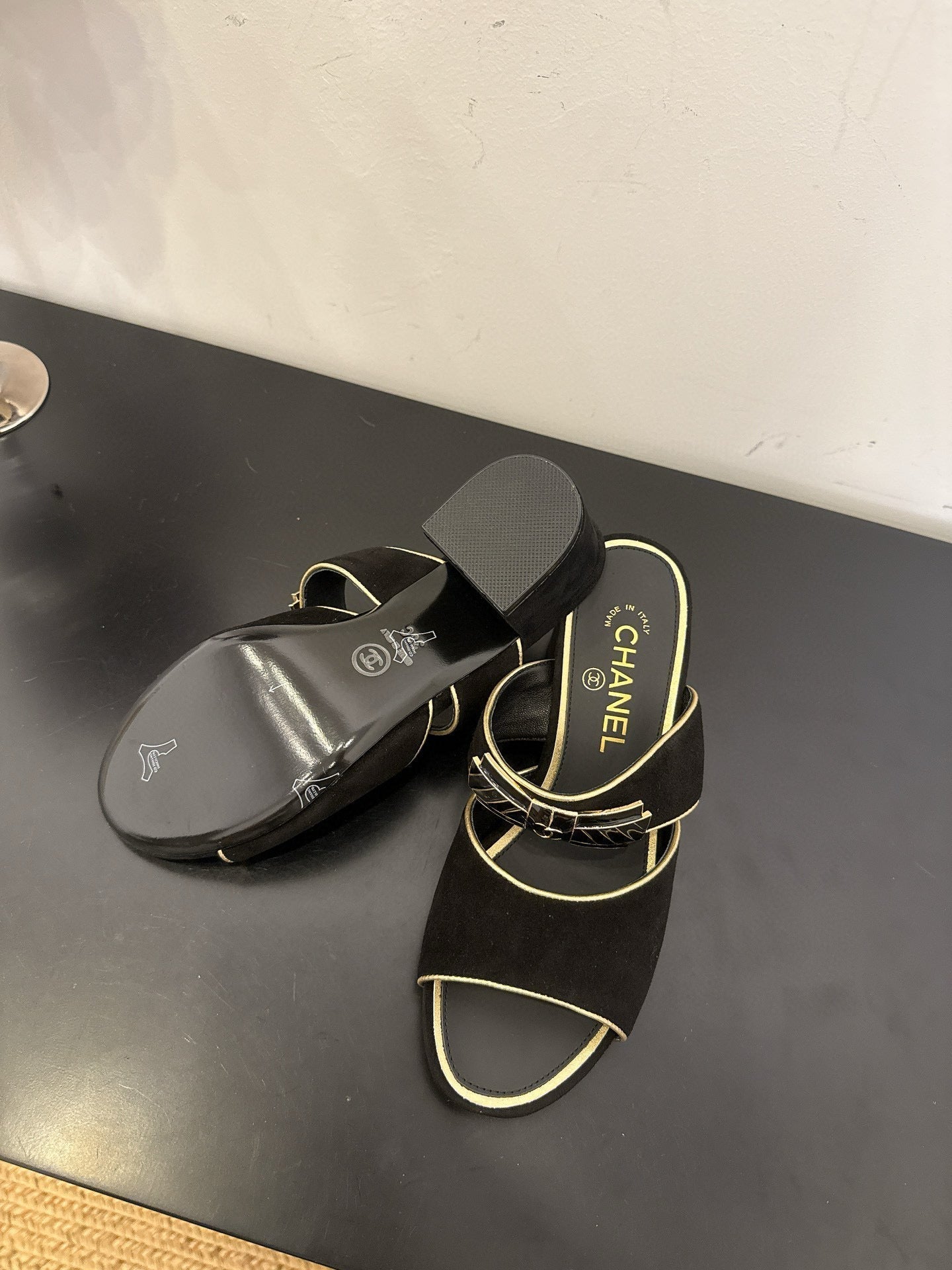 CC 25 Mule Black Calfskin 365809