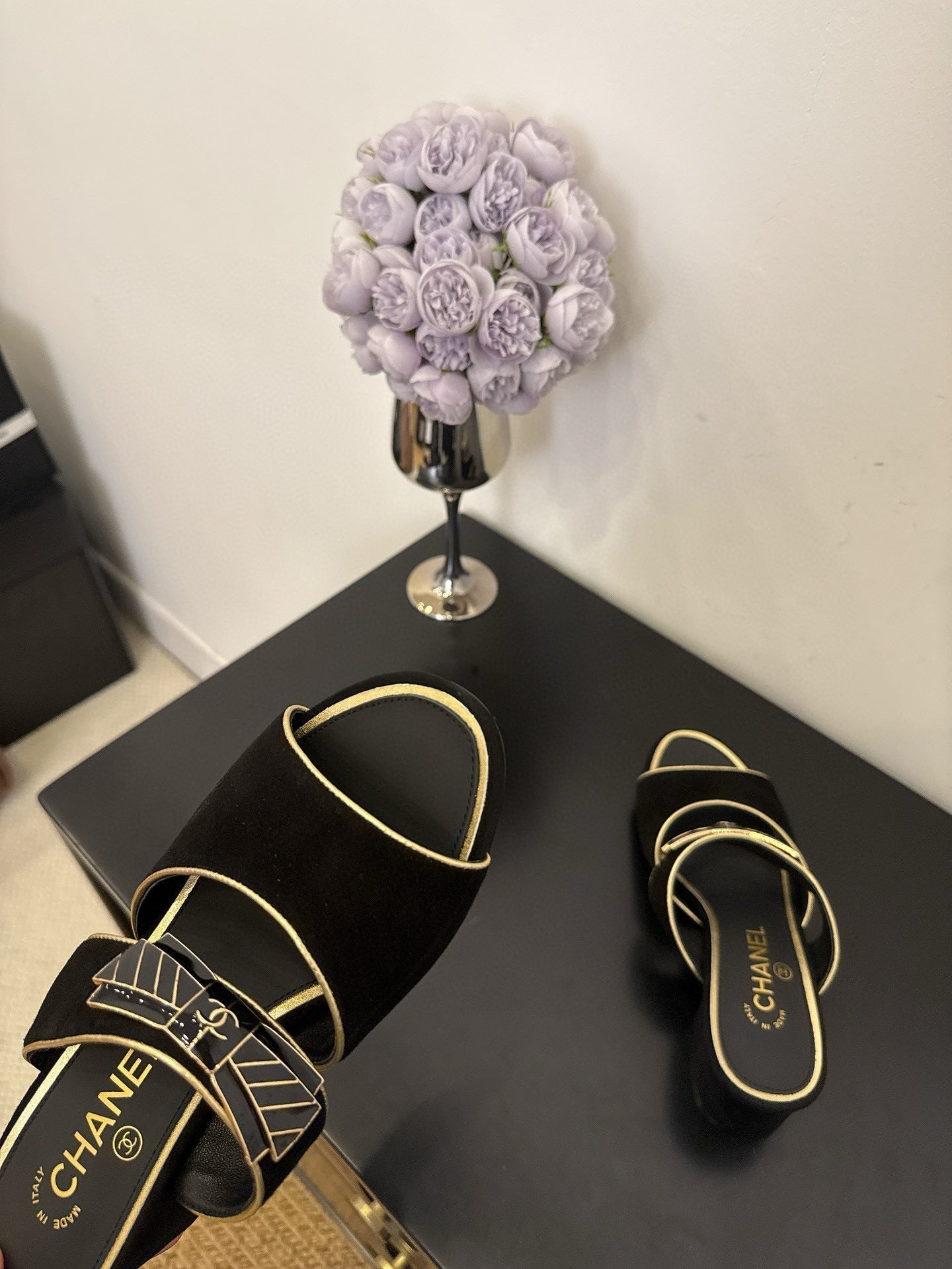 CC 25 Mule Black Calfskin 365809