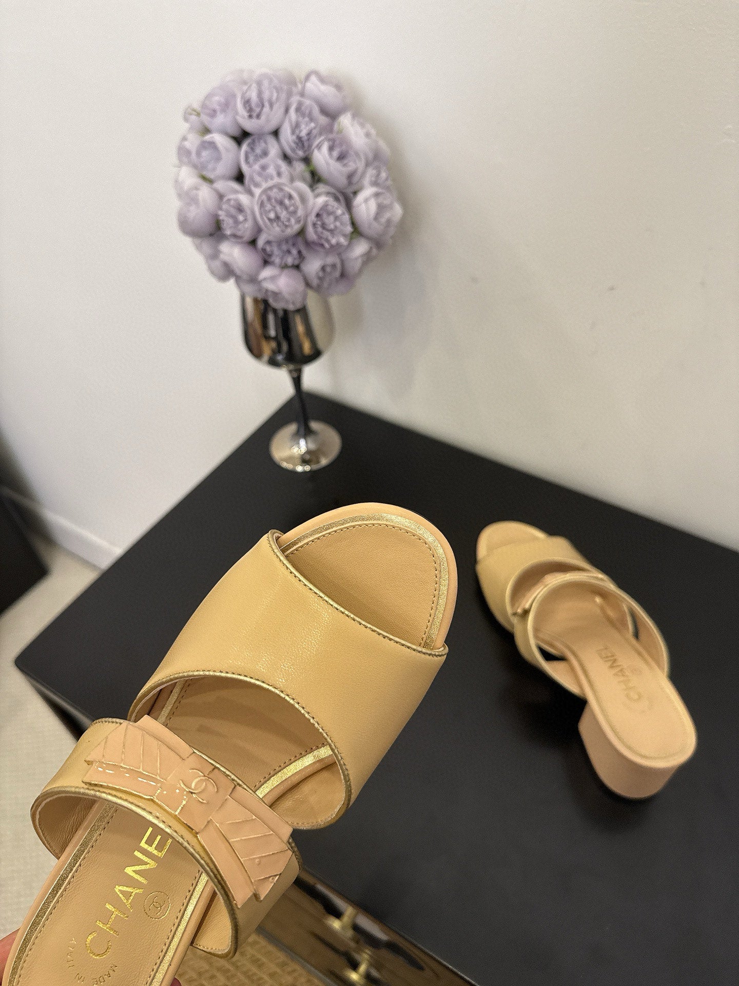 CC 25 Mule Beige Calfskin 365810