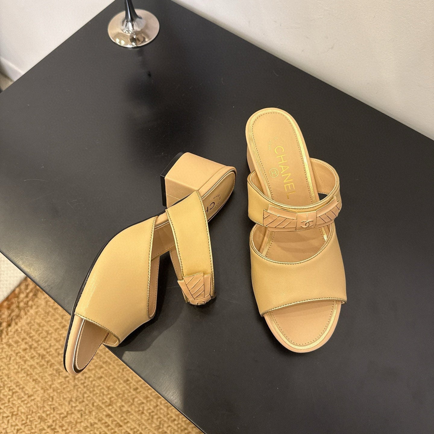 CC 25 Mule Beige Calfskin 365810