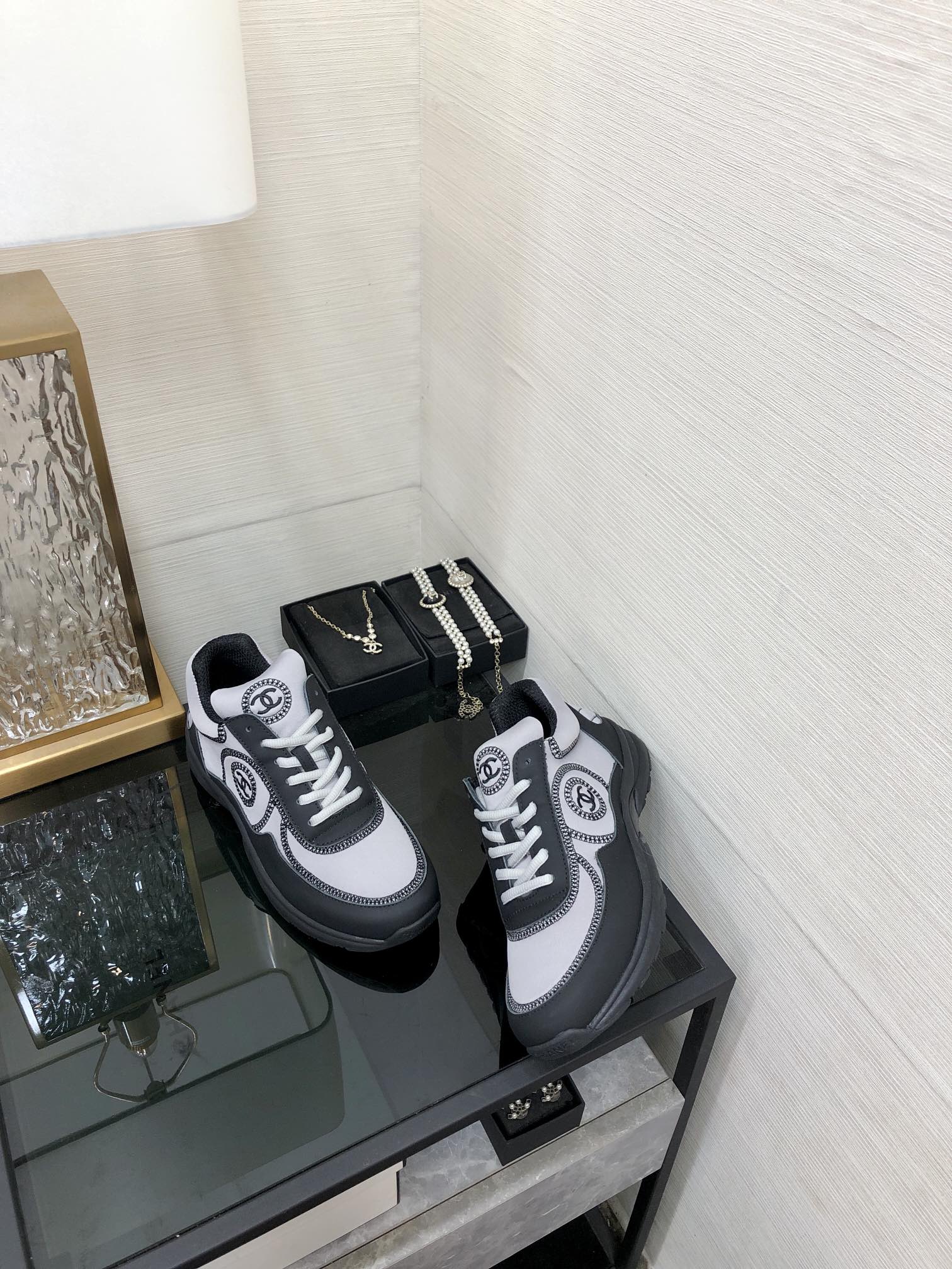 CC Sneaker Grey Black Fabric