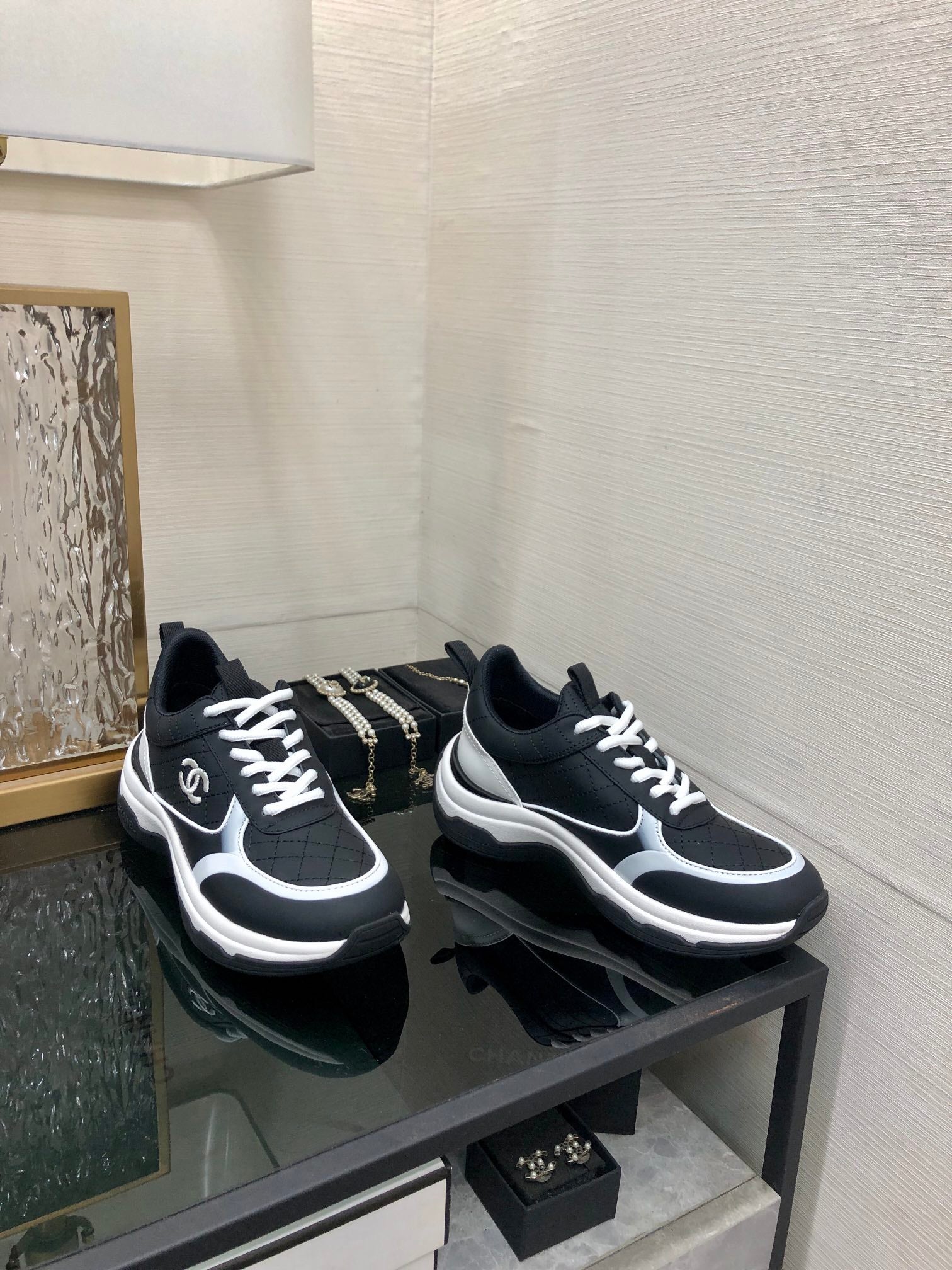 CC Sneaker Black Nappa Leather