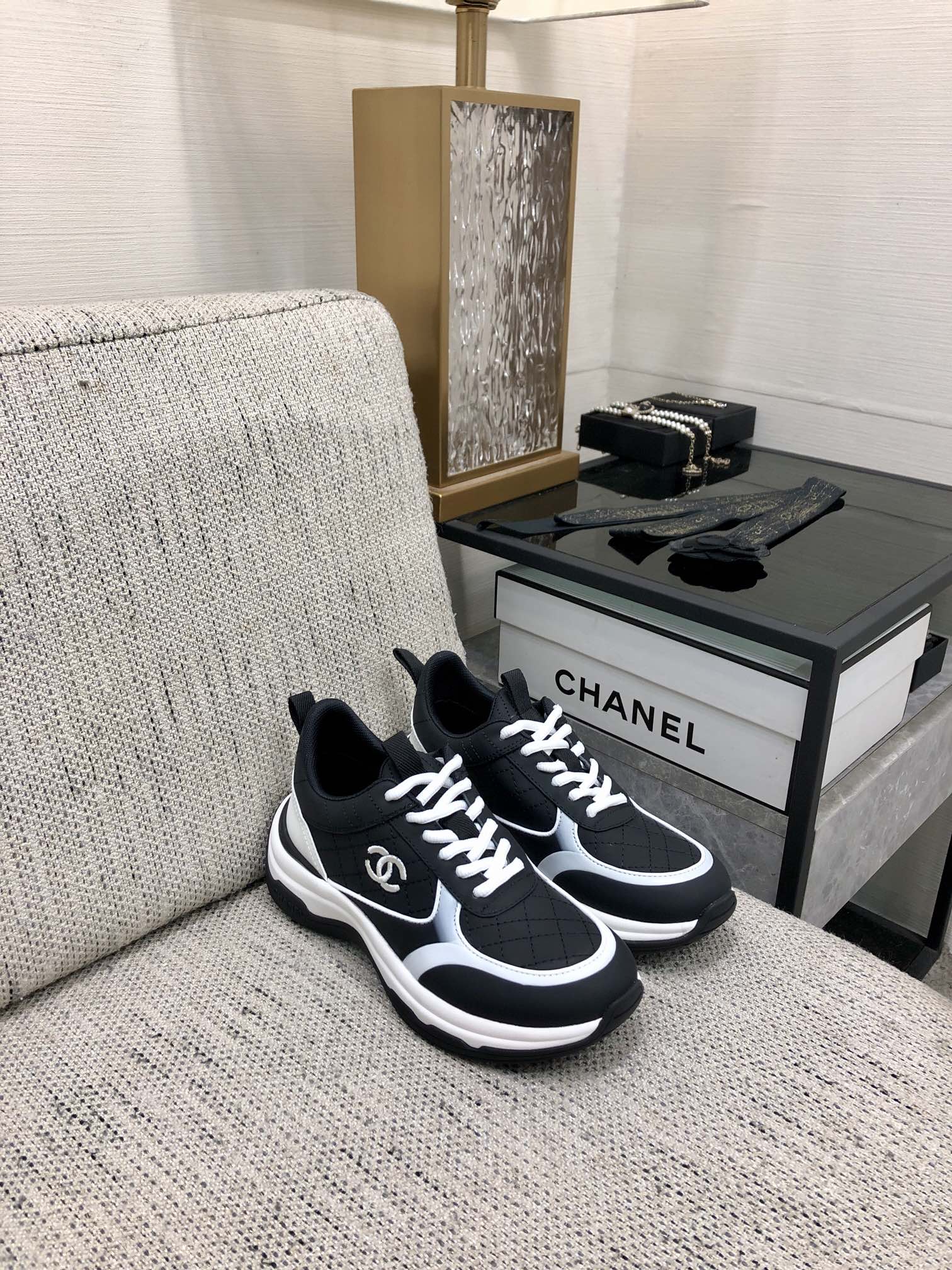 CC Sneaker Black Nappa Leather