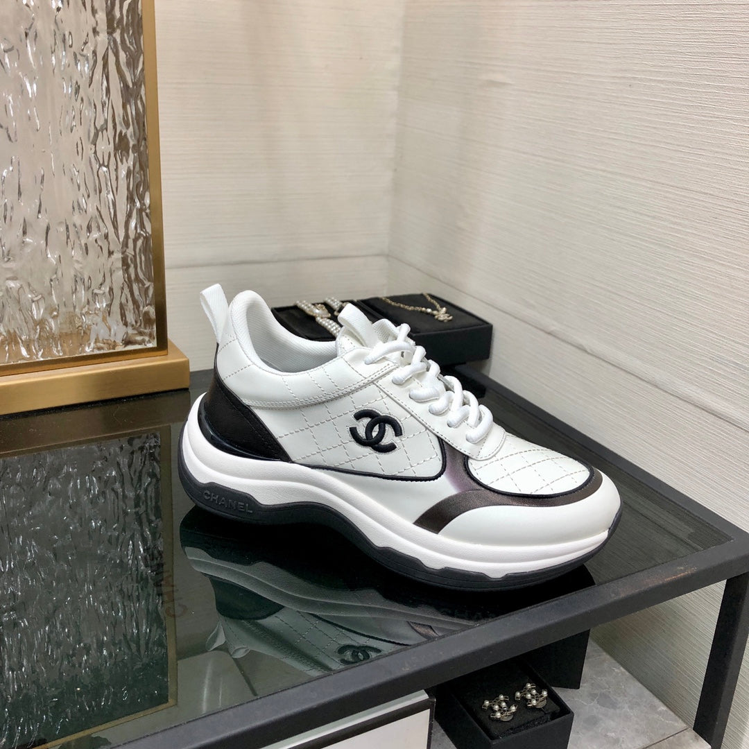 CC Sneaker Black White Nappa Leather