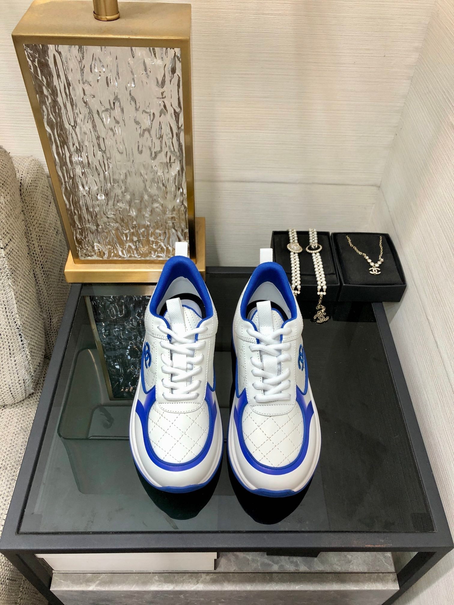 CC Sneaker Blue Yellow Nappa Leather