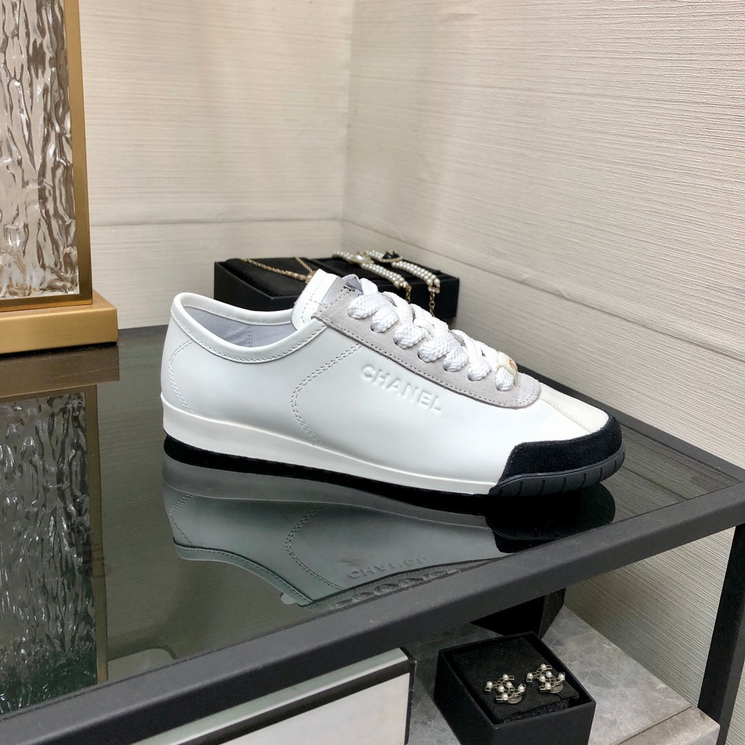 CC Sneake Black Mix White Grey Cowhide And Velvet