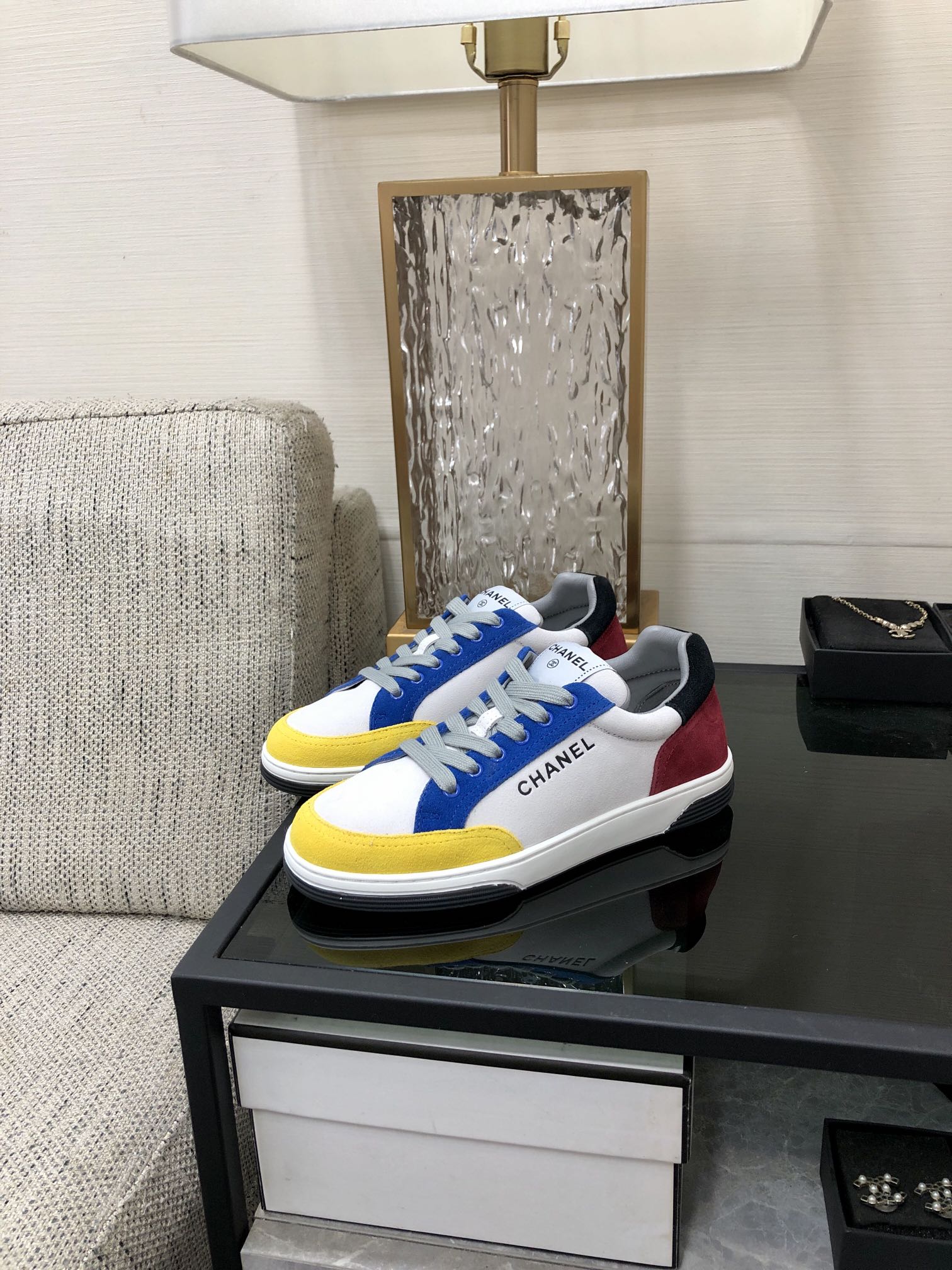 CC Sneaker Metis Casual Blue Yellow Mix Black Red Sude