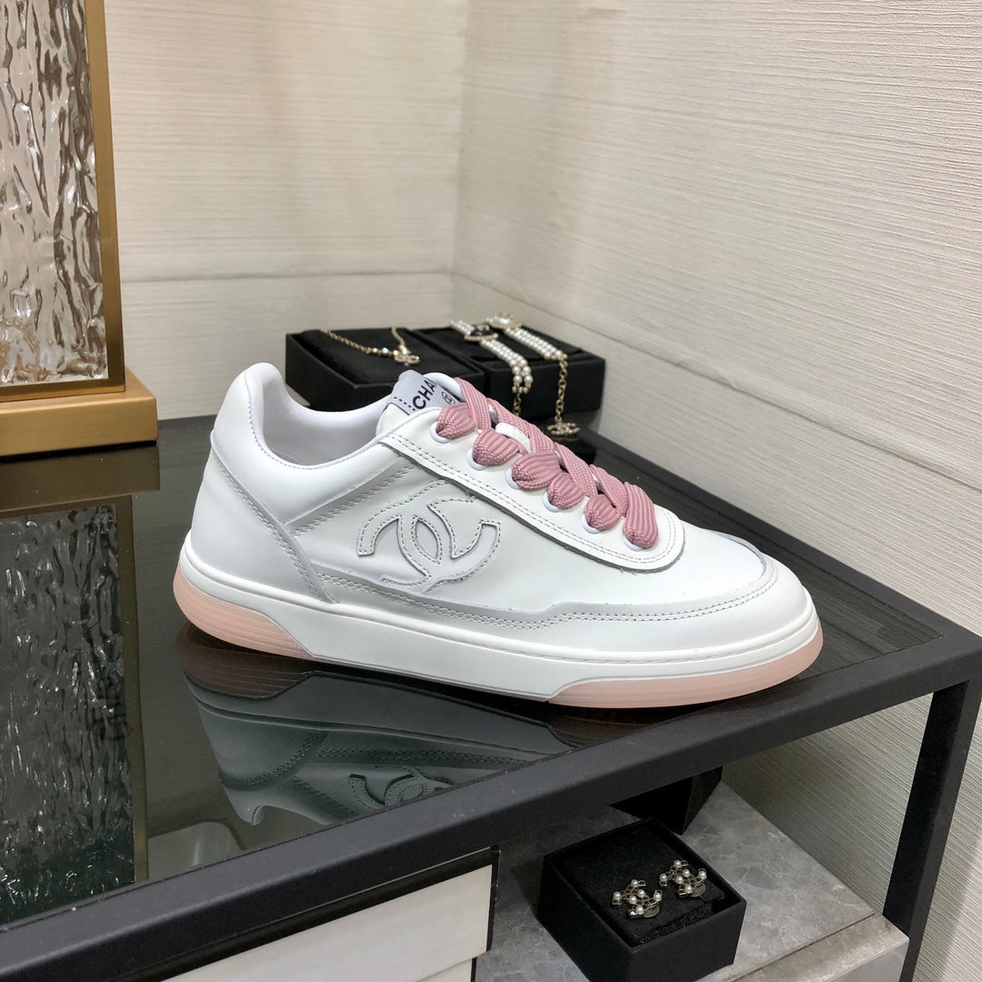 CC Sneaker White Mix Pink Cowhide