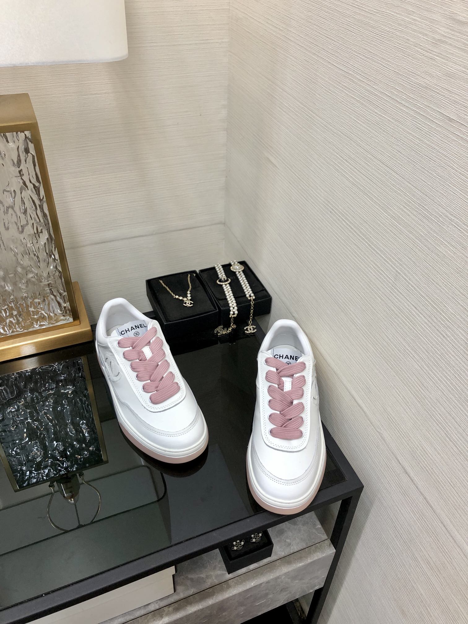 CC Sneaker White Mix Pink Cowhide