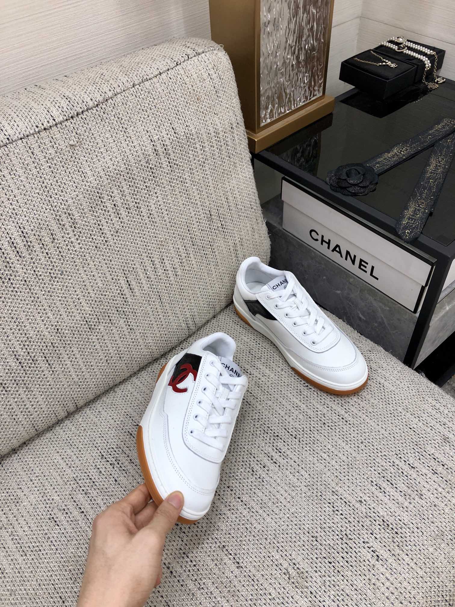 CC Sneaker Black Mix Red White Cowhide