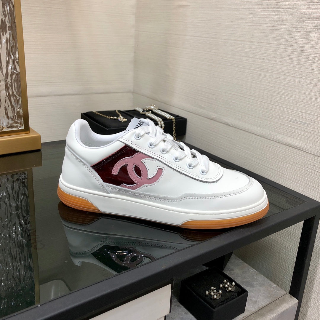 CC Sneaker Dark Red Mix Pink White Cowhide