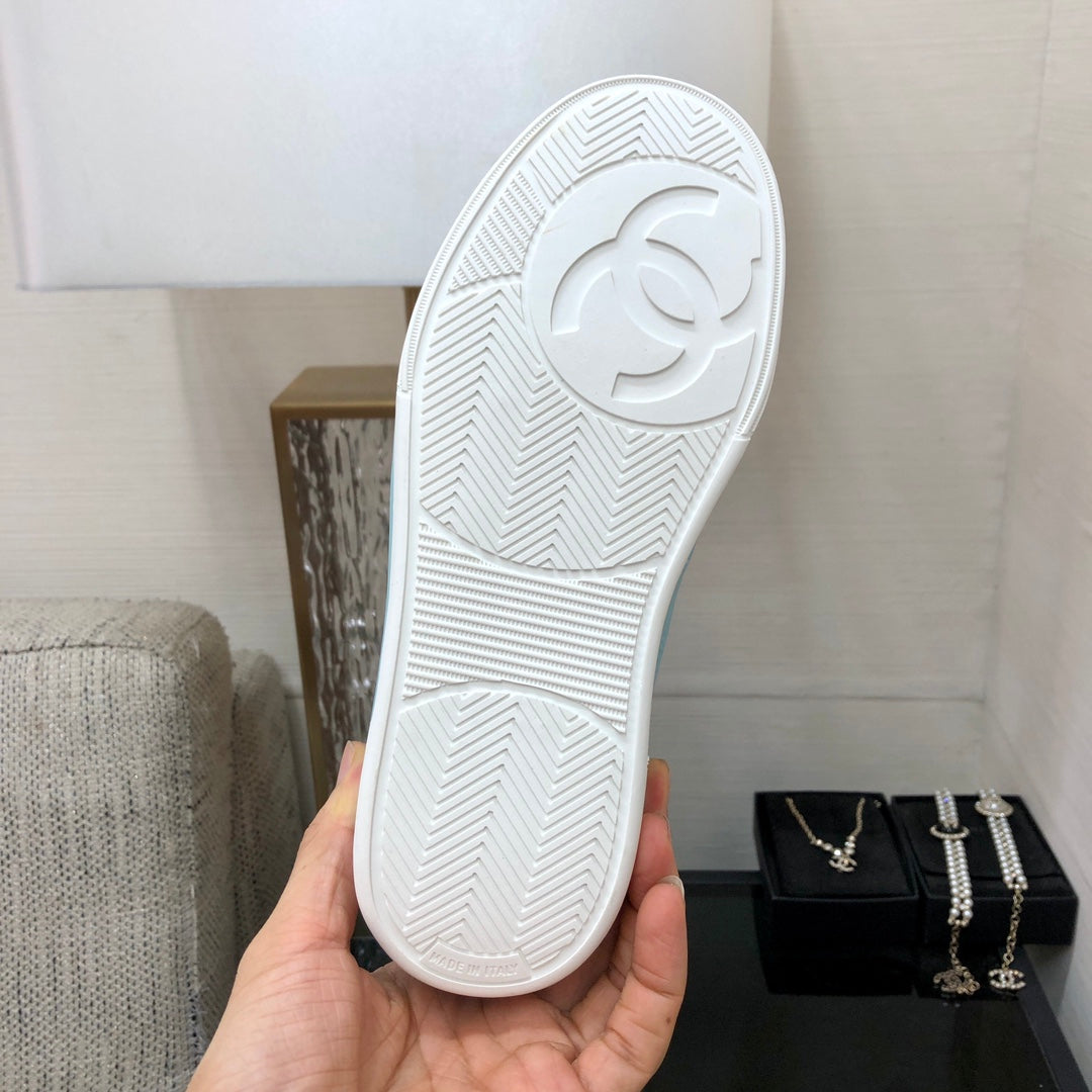 CC Sneaker Turquoise Blue Cowhide