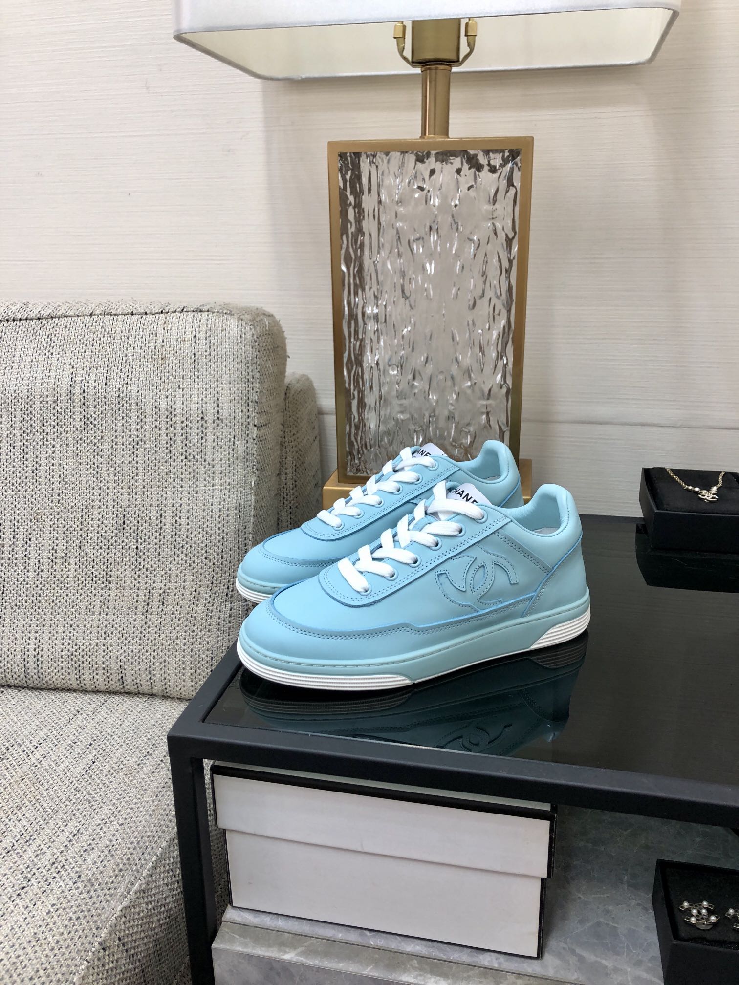 CC Sneaker Turquoise Blue Cowhide