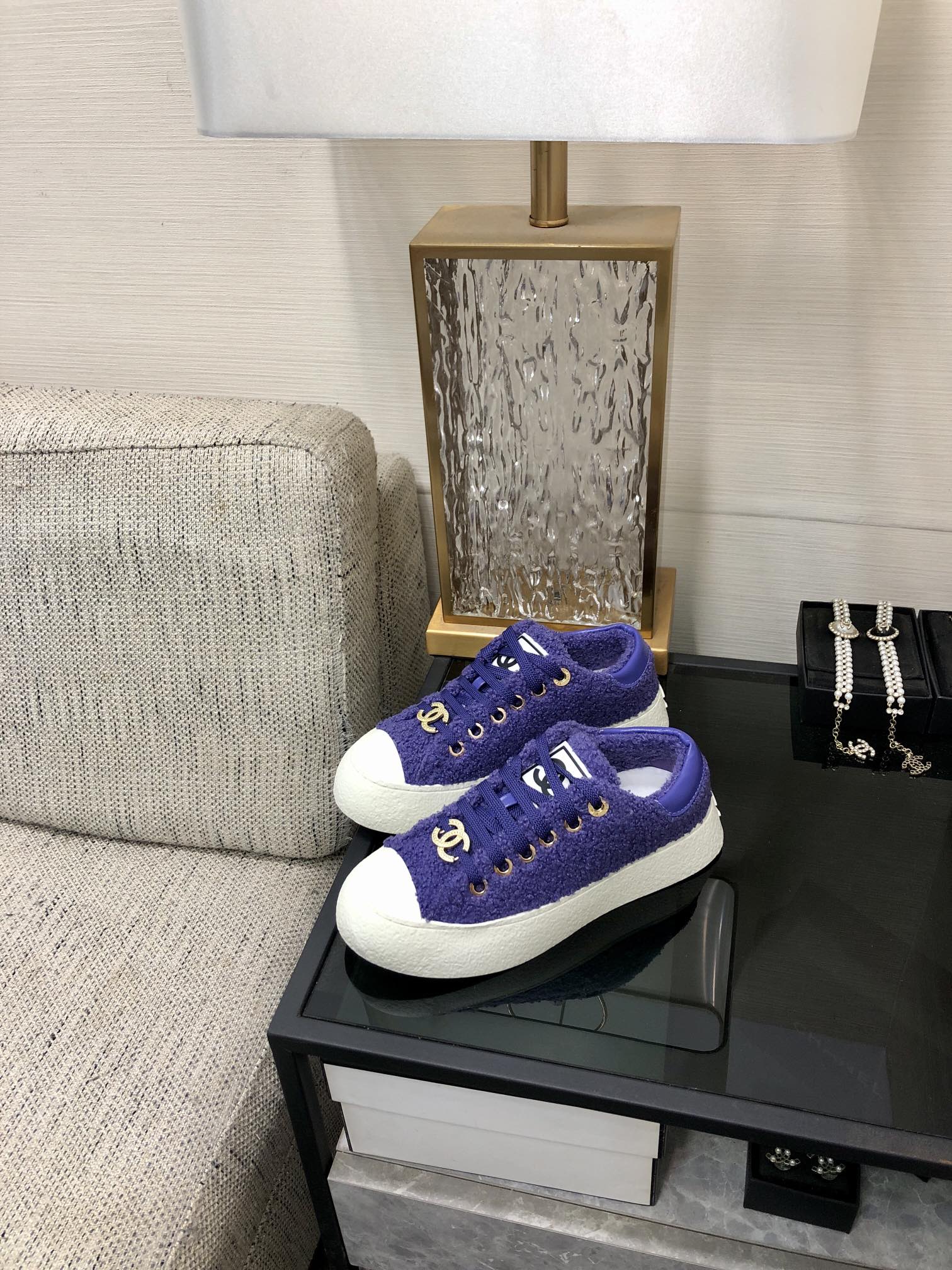 CC Low Sneaker Purple Wool