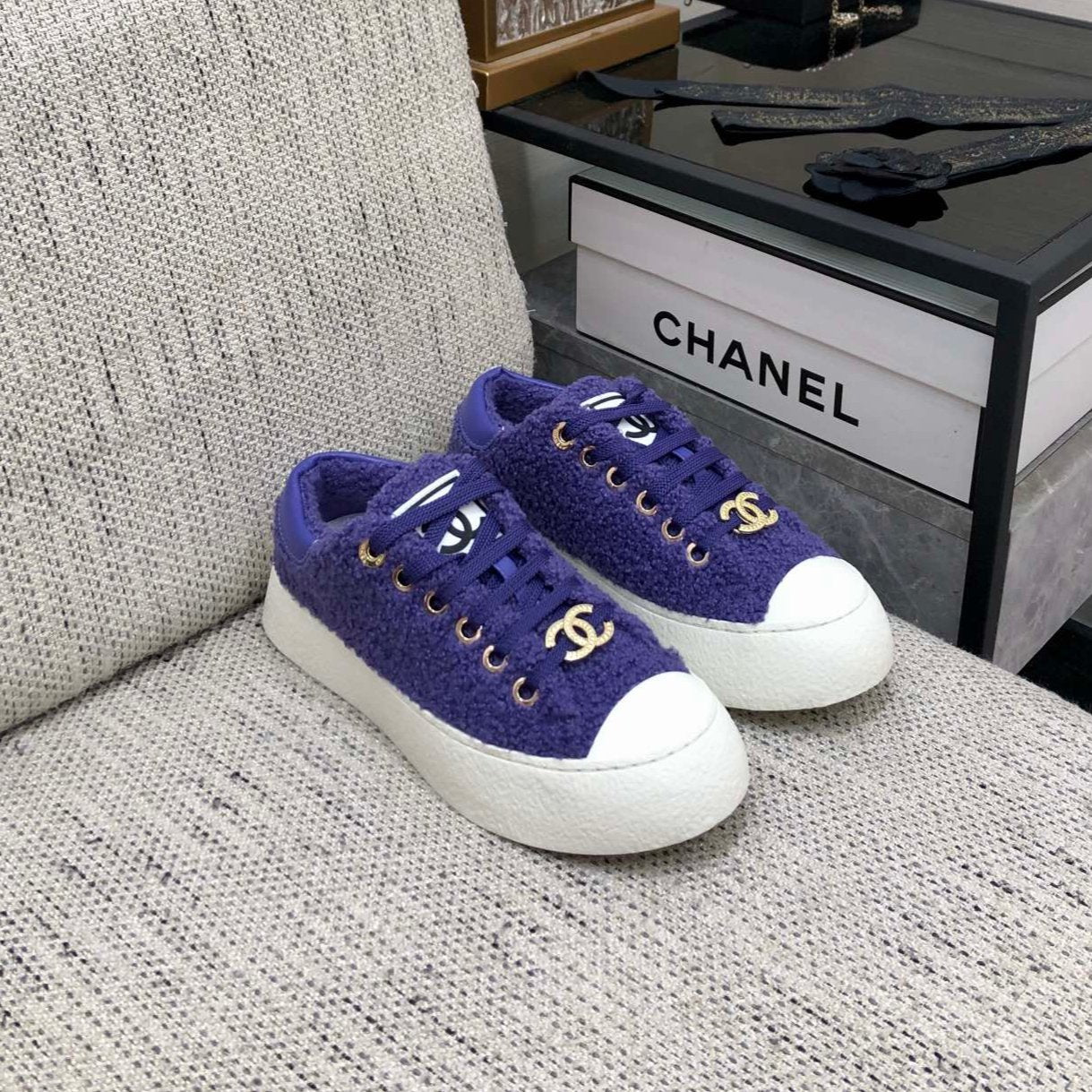 CC Low Sneaker Purple Wool
