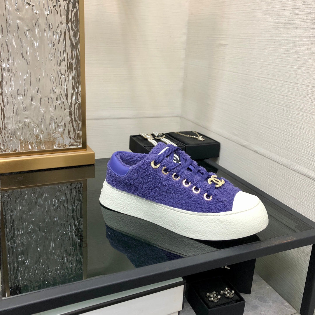CC Low Sneaker Purple Wool