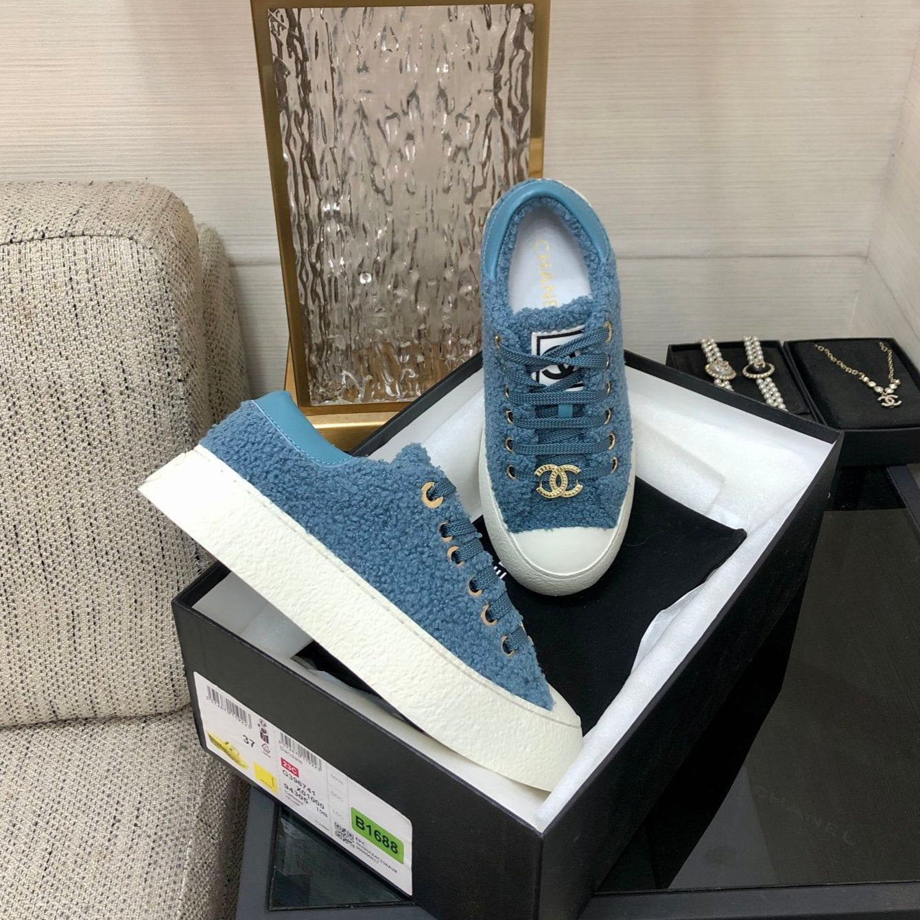 CC Low Sneaker Cerulean Wool