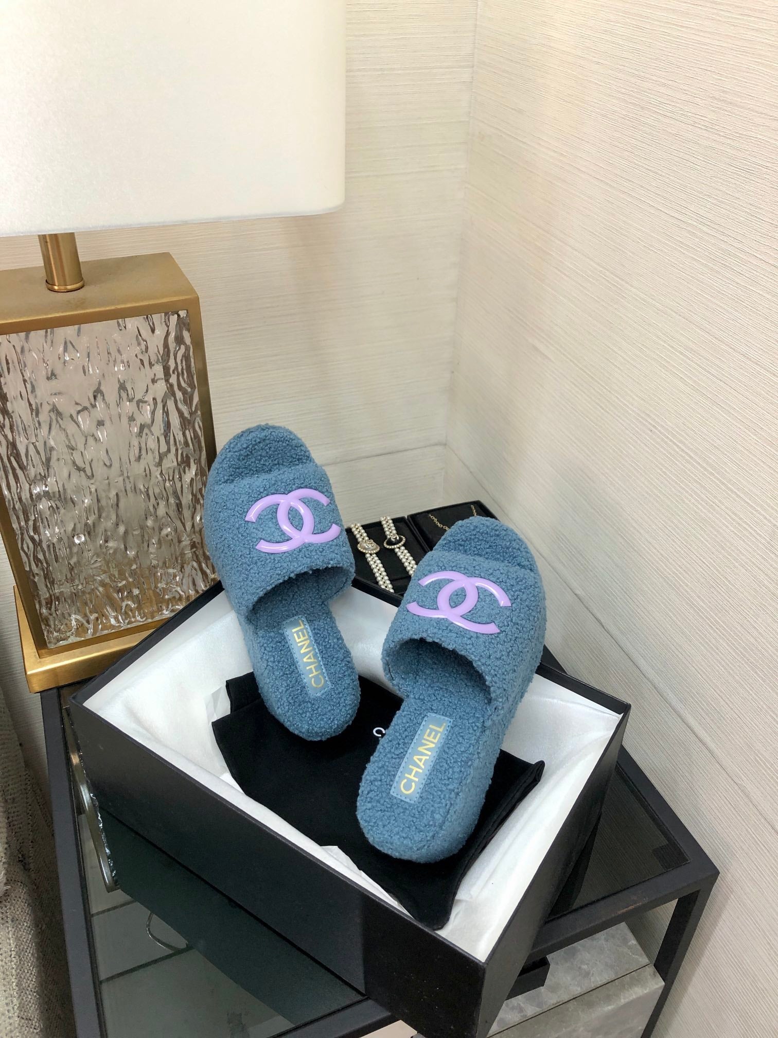 CC Wedge Sandal Cerulean Wool